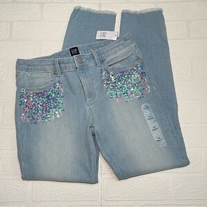 NWT GAP Sequined Ankle Jeans
